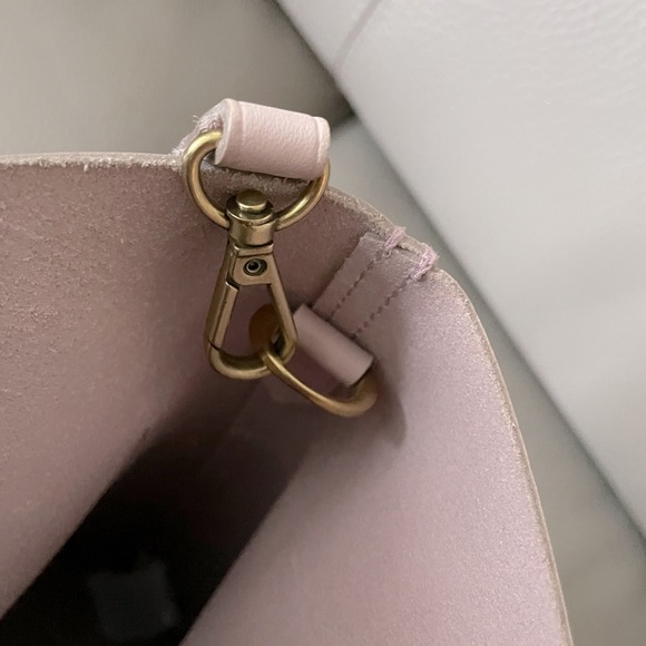 Madewell Transport Leather Tote Satchel Crossbody bag Medium Color Lavender - Picture 9 of 9